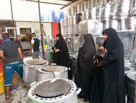 مركز ارشاد النجف يوزع (3) أفران غازية ضمن مشروع الصندوق الخيري لدعم المشاريع الصغيرة