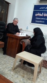مركز ارشاد الكريعات:السيدة /زينب الفكيكي تتبرع للمريض / فارس عبد الله انور