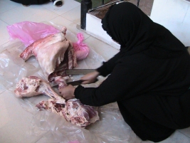 Benefactor donates 52 kilograms of meat for the benefit of needy families.   