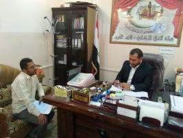 مدير مركز ارشاد النجف يقوم بزيارة لمدير دائرة الرعاية الاجتماعية الذي ابدى استعداده لتسهيل معاملات المراجعين